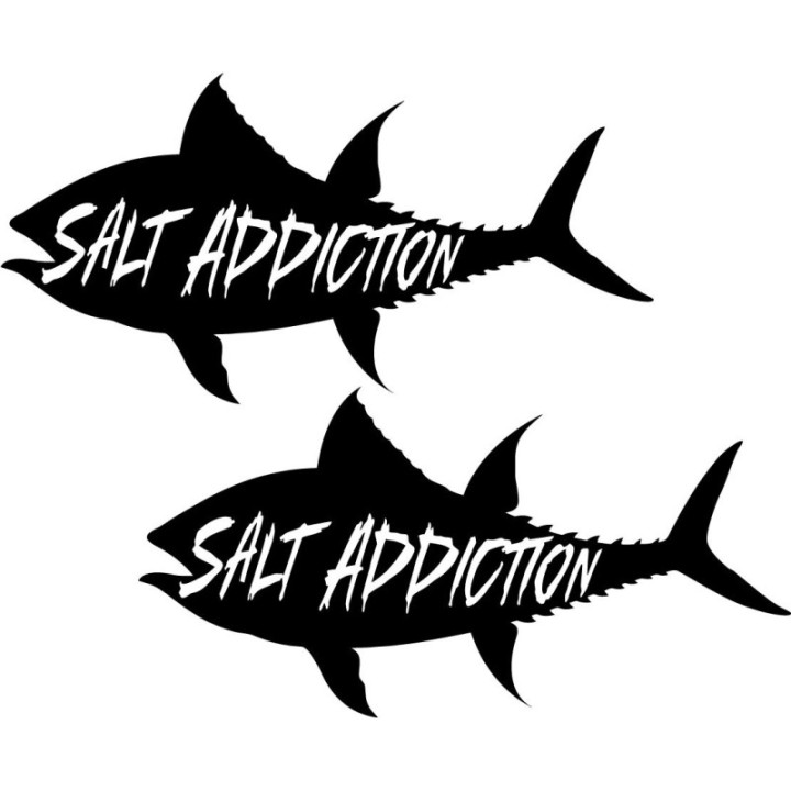Salt Addiction Tuna Die Cut Decals Stickers - DecalsHouse