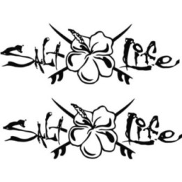 Salt Life Stickers – Saltwater Fishing Ocean Lifestyle Decals (2-Pack)