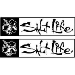 Salt Life Hibiscus Stickers – Surf Fishing Coastal Lifestyle Decals (2-Pack)