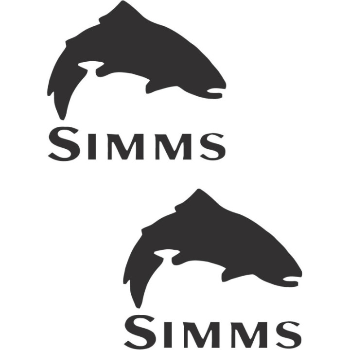 Simms Fishing Stickers - Wader Fly Fishing Decals (2-Pack)