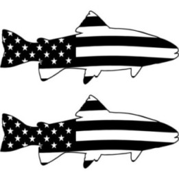 Trout Rainbow Brown Fishing Die Cut Decals Stickers - DecalsHouse