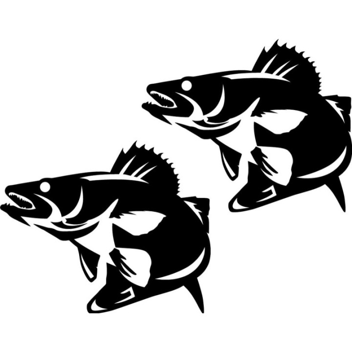 Walleye Fishing 29 Die Cut Style 2 Decals Stickers - DecalsHouse