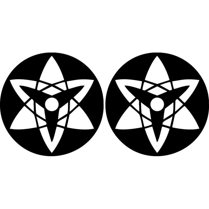 Naruto Sharingan Stickers – Uchiha Mangekyou Decals (2-Pack)