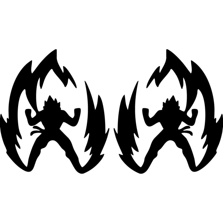 Dragon Ball Z Super Saiyan Stickers – DBZ Decals (2-Pack)