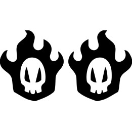 Bleach Hollow Skull Stickers – Soul Reaper Anime Decals (2-Pack)