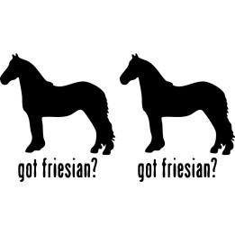 Friesian Horse Stickers – Got Friesian? Decals (2-Pack)