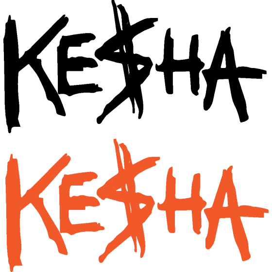 2x Kesha Logo Vinyl Decals...