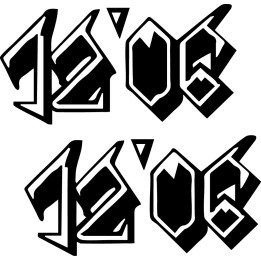 12'06 Logo Stickers – Music Streetwear Decals (2-Pack)