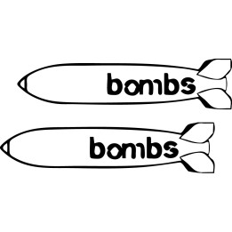 Bombs Band Stickers – Punk Rock Decals (2-Pack)