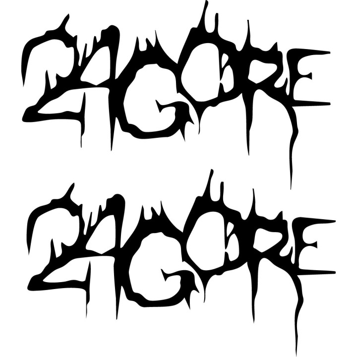 24Gore Stickers – Grindcore Death Metal Decals (2-Pack)