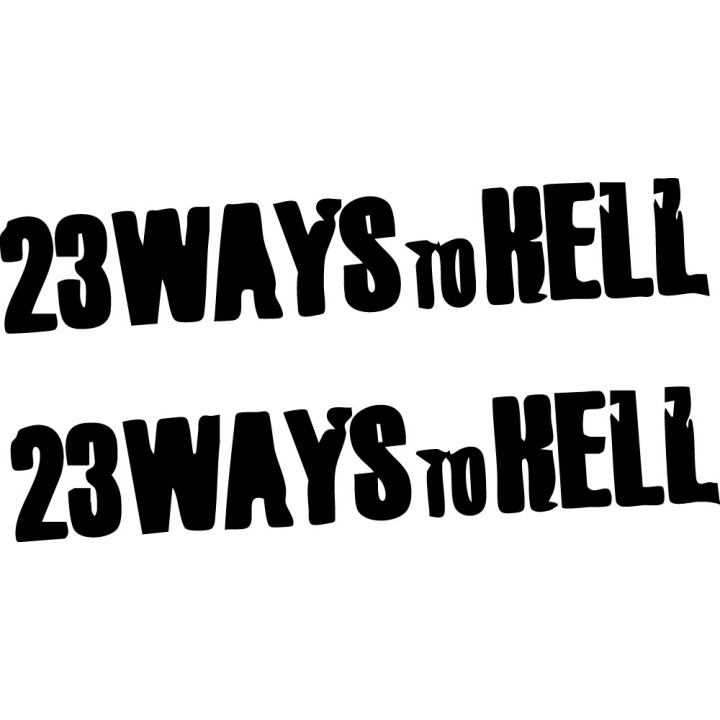 23 Ways to Hell Stickers – Metal Band Decals (2-Pack)
