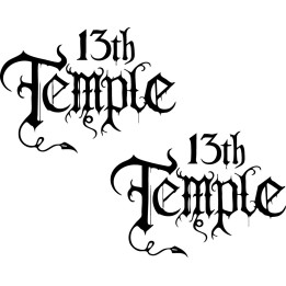13th Temple Stickers – Black Metal Band Decals (2-Pack)