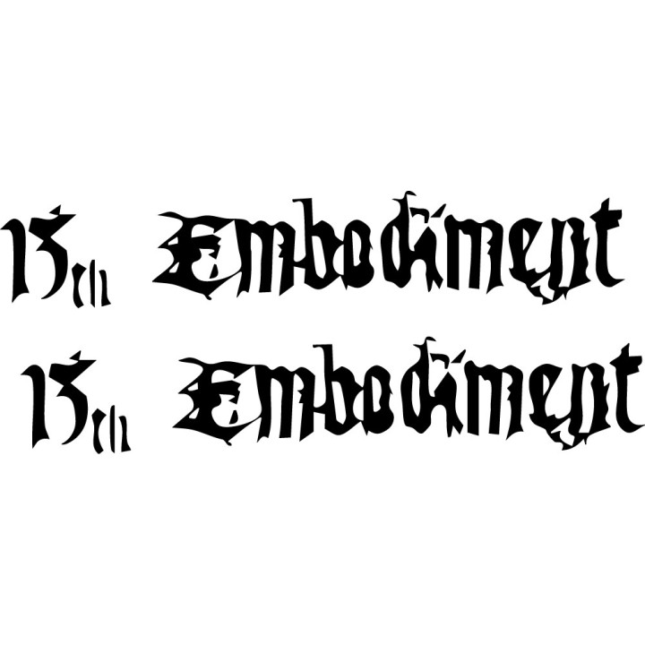 13th Embodiment Stickers – Heavy Metal Band Decals (2-Pack)
