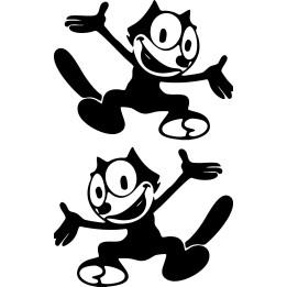 Felix the Cat Stickers – Vintage Cartoon Decals (2-Pack)