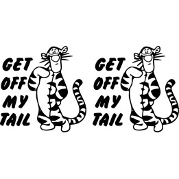 Get Off My Tail Stickers – Funny Tailgating Decals (2-Pack)