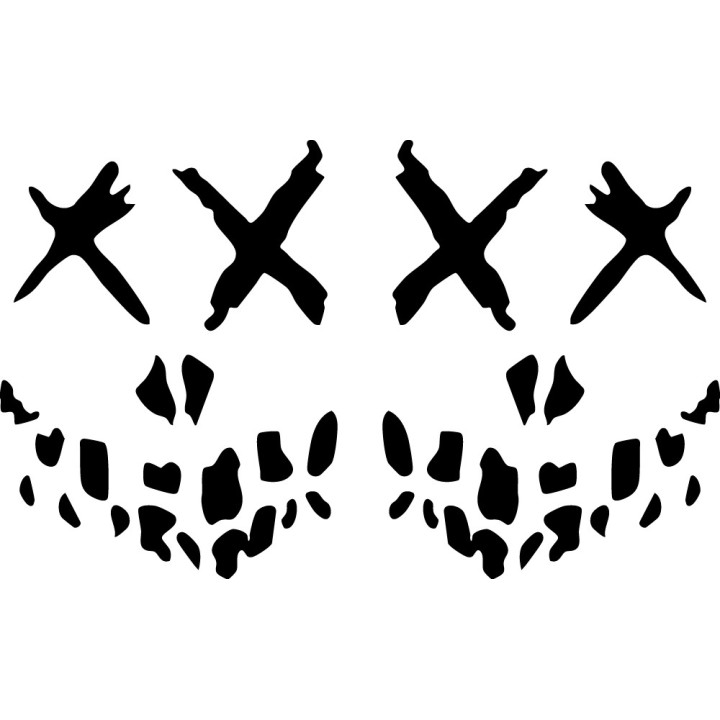 Suicide Squad Joker Face Stickers – DC Decals (2-Pack)