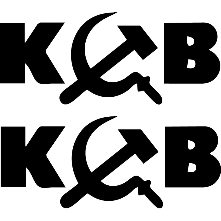 KGB Stickers – Soviet USSR Cold War Decals (2-Pack)