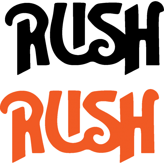2x Rush Logo Vinyl Decals...