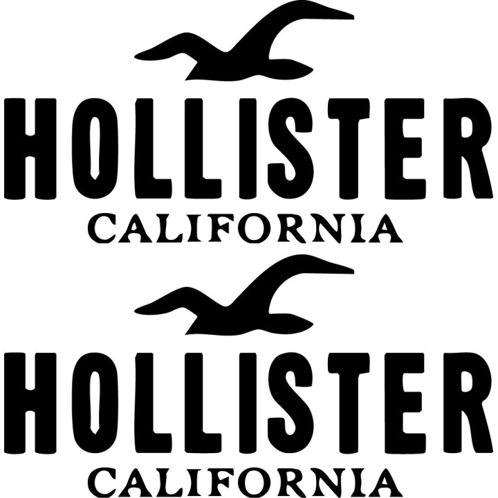 Hollister California Stickers – Beach Style Decals (2-Pack)