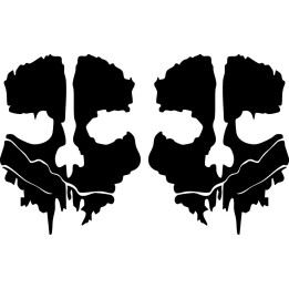Call of Duty Ghost Skull Stickers – MW2 Decals (2-Pack)