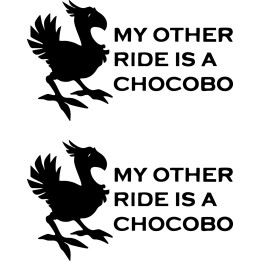 My Other Ride Is A Chocobo Stickers – FF Decals (2-Pack)