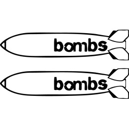 1000 Bombs Band Stickers – Thrash Metal Decals (2-Pack)