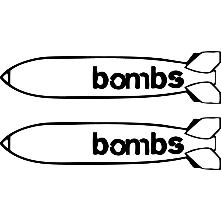 1000 Bombs Band Stickers – Thrash Metal Decals (2-Pack)