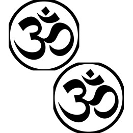 Om Aum Symbol Stickers – Yoga Meditation Decals (2-Pack)