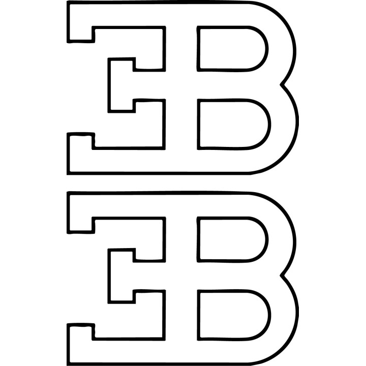 Buy Bugatti Logo Contour Vinyl Decal Sticker Online