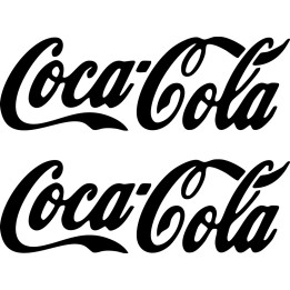 Coca-Cola Stickers – Retro Script Logo Decals (2-Pack)