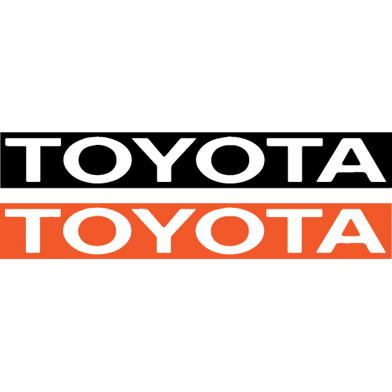 2x Toyota Logo Block Decals...