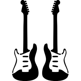 Electric Guitar Stickers – Stratocaster Decals (2-Pack)
