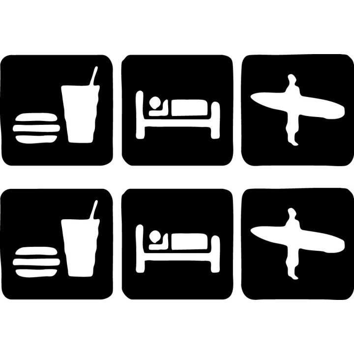 Buy Eat Sleep Surf Decal Sticker Online