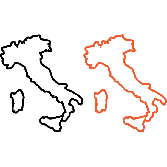 2x Country Italy Decals...