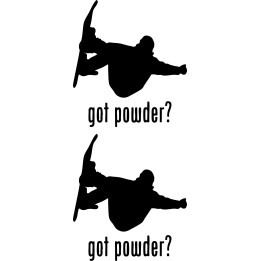 Got Powder? Snowboarding Stickers – Freestyle Decals (2-Pack)