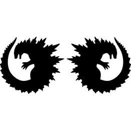 Godzilla Stickers – King of the Monsters Decals (2-Pack)