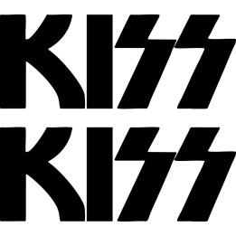 KISS Band Stickers – Rock Music Logo Decals (2-Pack)