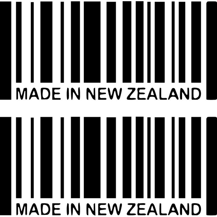 Buy Made In New Zealand Barcode Decal Sticker Online