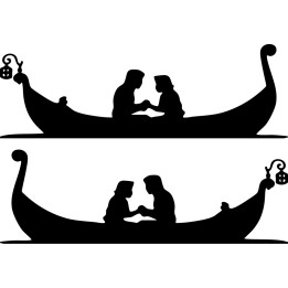 Buy Lovers On Boat Vinyl Decal Sticker Online