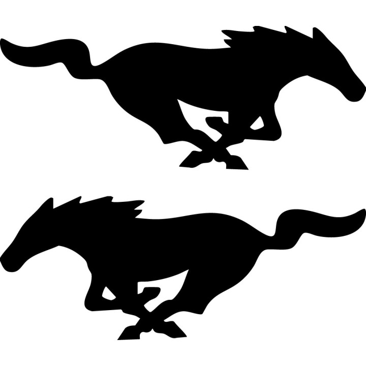 Buy Mustang Logo Plein Vinyl Decal Sticker Online