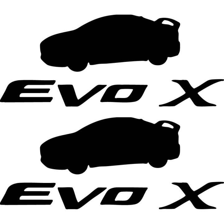 Buy Mitsubishi Evolution X Outline Set Decal Sticker Online