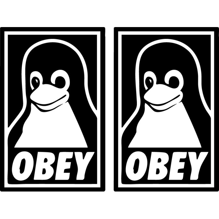 Buy Obey Linux B Decal Sticker Online