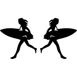 Buy Sexy Surfer Girl Surfing Vinyl Decal Sticker Online