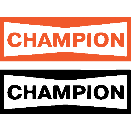 2x Champion Sticker Decals
