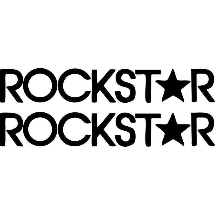 Rockstar Energy Stickers – Motorsport Logo Decals (2-Pack)