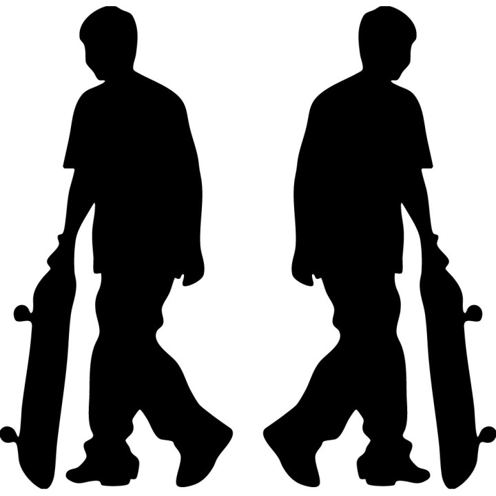 Buy Skateboarder Goes Decal Sticker Online