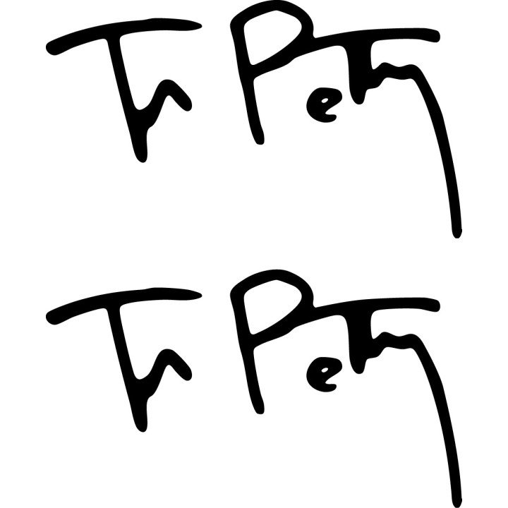 Tom Petty Signature Stickers – Heartbreakers Decals (2-Pack)