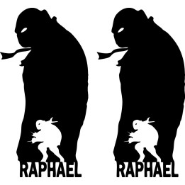 Raphael TMNT Stickers – Ninja Turtles Sai Decals (2-Pack)