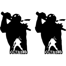 Donatello TMNT Stickers – Ninja Turtles Decals (2-Pack)