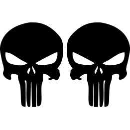The Punisher Skull Stickers – Frank Castle Decals (2-Pack)